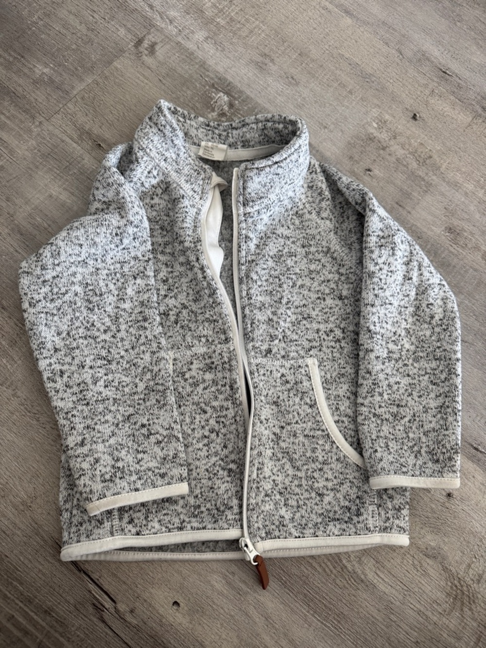 Heather Gray Zip Front Knit Jacket 12-18m